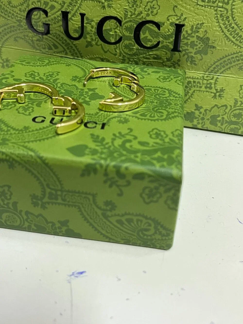 Gucci Blondie GG Hoop Earrings - Picture 7 of 8